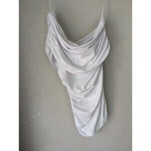 Susana Monaco One Arm Off Shoulder Gathered Top In Sugar Size Small Sold Out!!